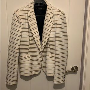 Zara Blazer - white and blue